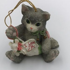1995 Pricilla Hillman I Love My Cat Christmas Ornament